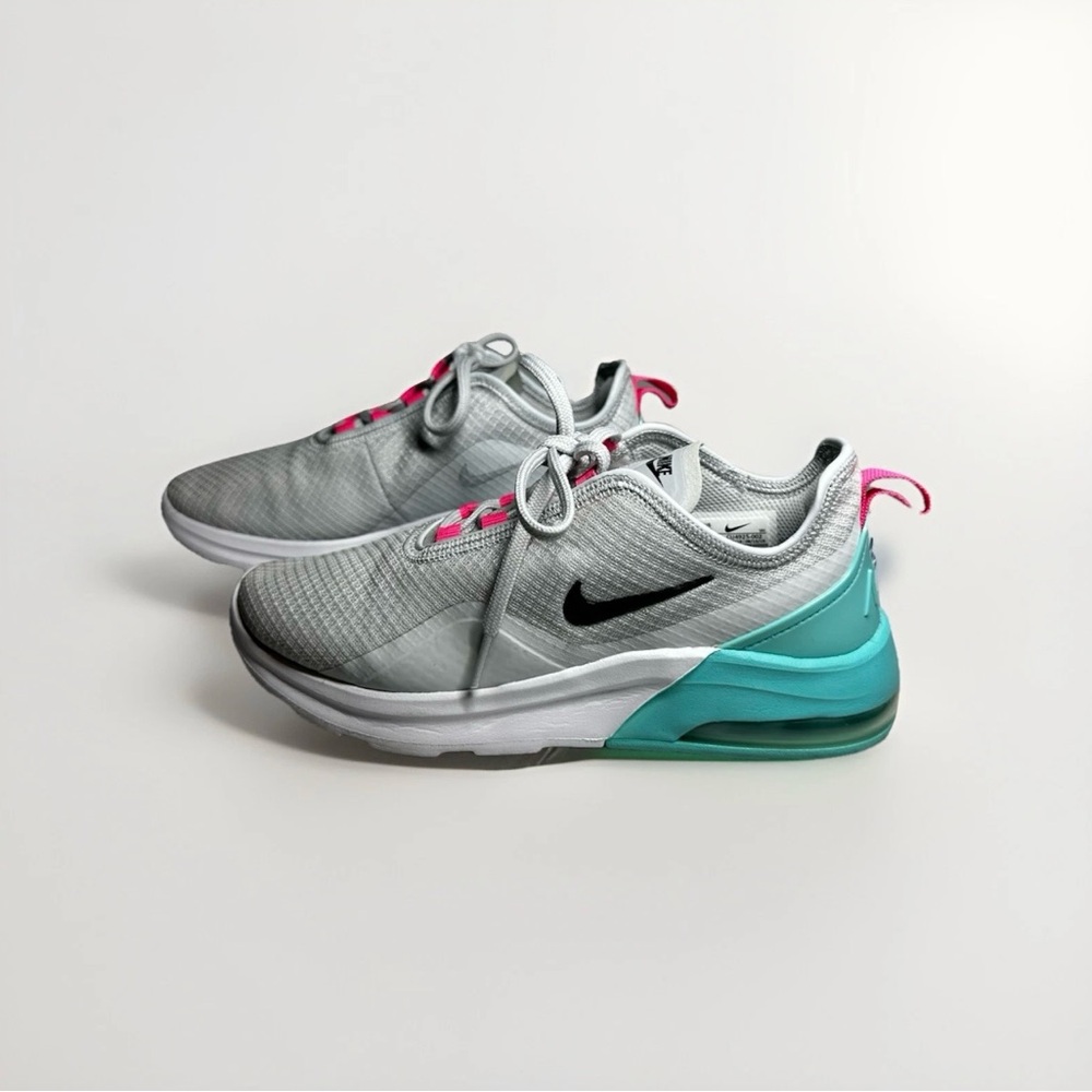 Nike Gray and Pink Sneakers with Air Max Heel